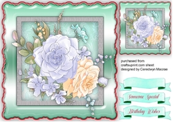 Beautiful Blue and Peach Roses