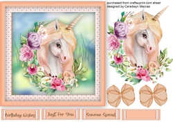 Beautiful Unicor wih Flowers