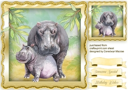 Mom and Baby Hippo