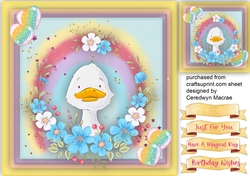 Duck in a Flower Fame