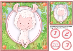 Sheep on a Oval Mat