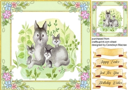 Beautiful Wolf Family