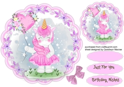 Cute Unicorn in a Flower Frame