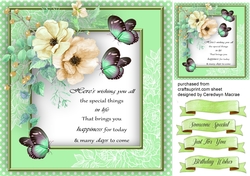 Beautiful Cream Haze roses with Verse 