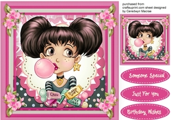 Miss Bubble Blowing Girl