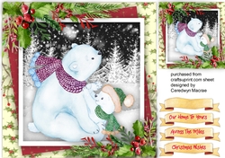 Cute Christmas Bear and Cub