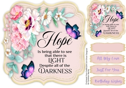 Beautiful Pink Bracket Topper with Verse
