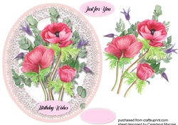 Poppys on a Lace Mat