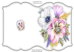 Print and Fold , Beautiful Annemones 