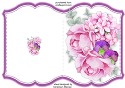 Print and Fold , Beautiful Roseand Pansys