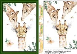 A5, Beautiful  Giraffe Family 