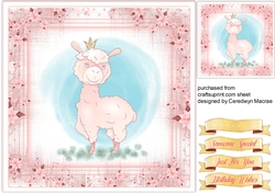 Beautiful Lama in a Flower frae