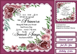 Lilac Roses and Quote