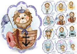 8, Lion and Friends Card Fronts