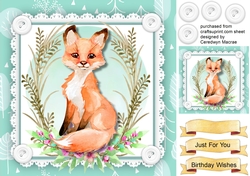 Lovely Fox in the Flowers