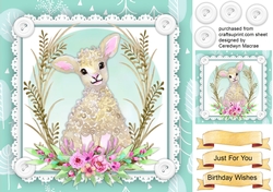 Lovely Lamb in the Flowers