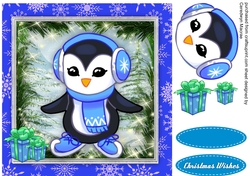 Cute Penguin in Earmuffs