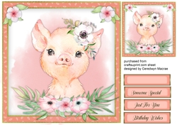 Piglet in the Flowers