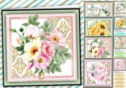4, Stunning Card fronts , Flowers and Lace