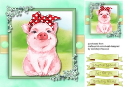 Piggys Red Polka Bandana