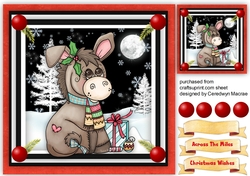 Dilly Donkeys  Christmas Scarf