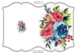 Print and Fold, Indigo and Peach