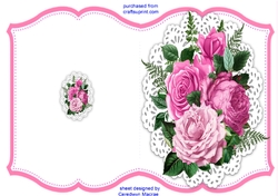 Print and Fold,Magenta Roses