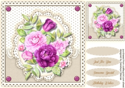 Gorgeous Pink and Lilac Peony Roses