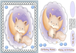 Baby Fox Hanging on the Moon 