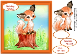 Gorgeous Fox on a Stump