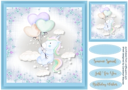 Floating Blue Unicorn
