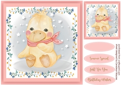 Duckling in a Flower Frame