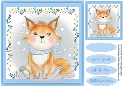 Fox in a Flower Frame