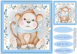 Monkey in a Flower Frame