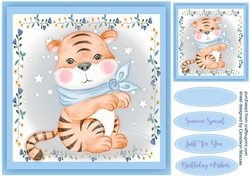 Tiger in a Flower Frame