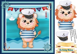 Cute Lion all at Sea