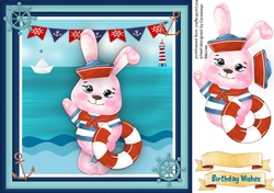 Cute Rabbit all at Sea