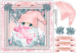 Cute Pink Christmas Gnome 