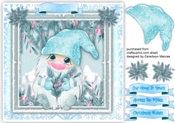 Cute Blue Christmas Gnome