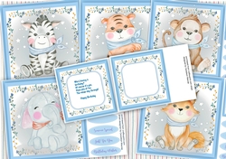 5, Adorable Animal Card fronts +2 Inserts