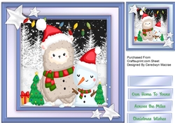 Cute Llama and Snowman