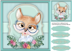 Cute Foxy boy in a Flower Frame