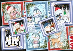 8, Christmas Card fronts , Cute Animals