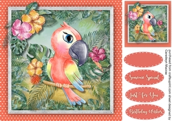 Lovely Deep Pink Parrot