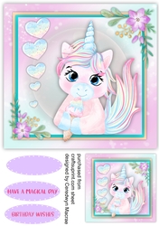 Gorgeous Unicorn with Ice Cream 1