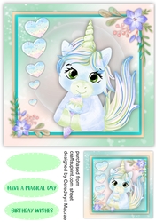 Gorgeous Unicorn with Ice Cream 2