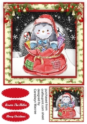 Cute Bunny in Santa Sack