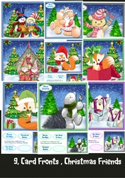 9, Card Fronts , Christmas Friends