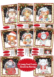 8 , Lovely card Fronts ,Christmas Animals