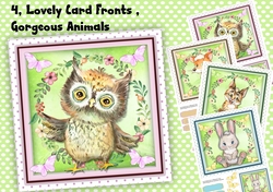 4, Lovely card Fronts, Gorgeous Animals 